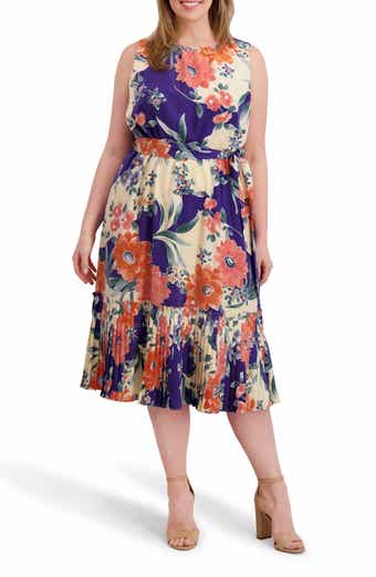Floral Sleeveless Midi Dress