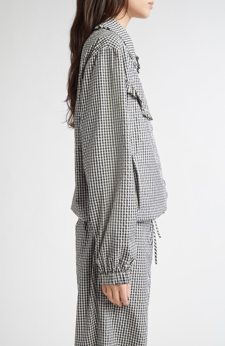 Tanner Fletcher Gender Inclusive Archie Ruffle Trim Track Jacket, Alternate, color,