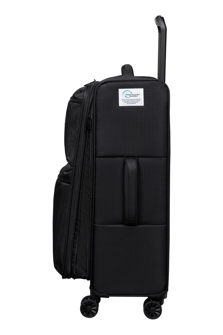 Eco-Classic Carry On Spinner Suitcase, Alternate, color, BLACK