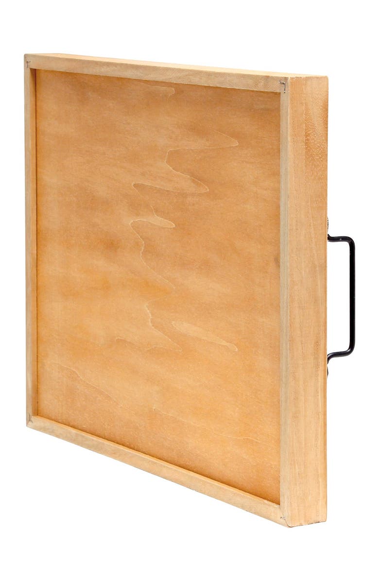 LALIA HOME Decorative Wood Serving Tray with Handles - 15.5" x 12" - "This is Us", Alternate, color, Natural Wood