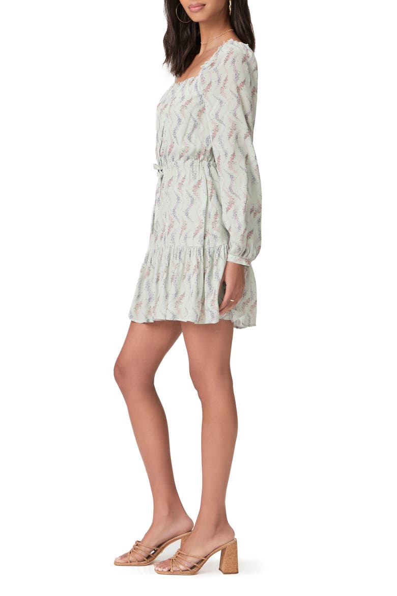 Marjie Floral Long Sleeve Minidress, Alternate, color, DUSTY SAGE MULTI