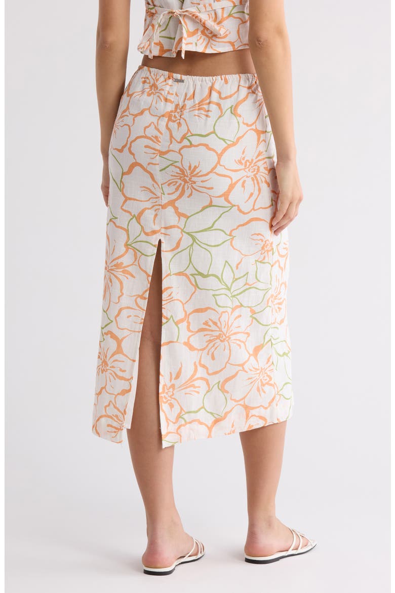 Keep It Simple Cotton Midi Skirt, Alternate, color, SALT CRYSTAL