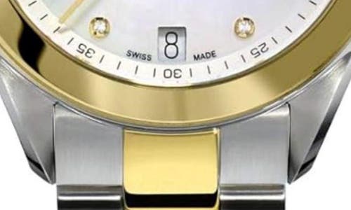 Alpina Comtesse Mother-of-pearl & Diamond Bracelet Watch, 34mm In Multi