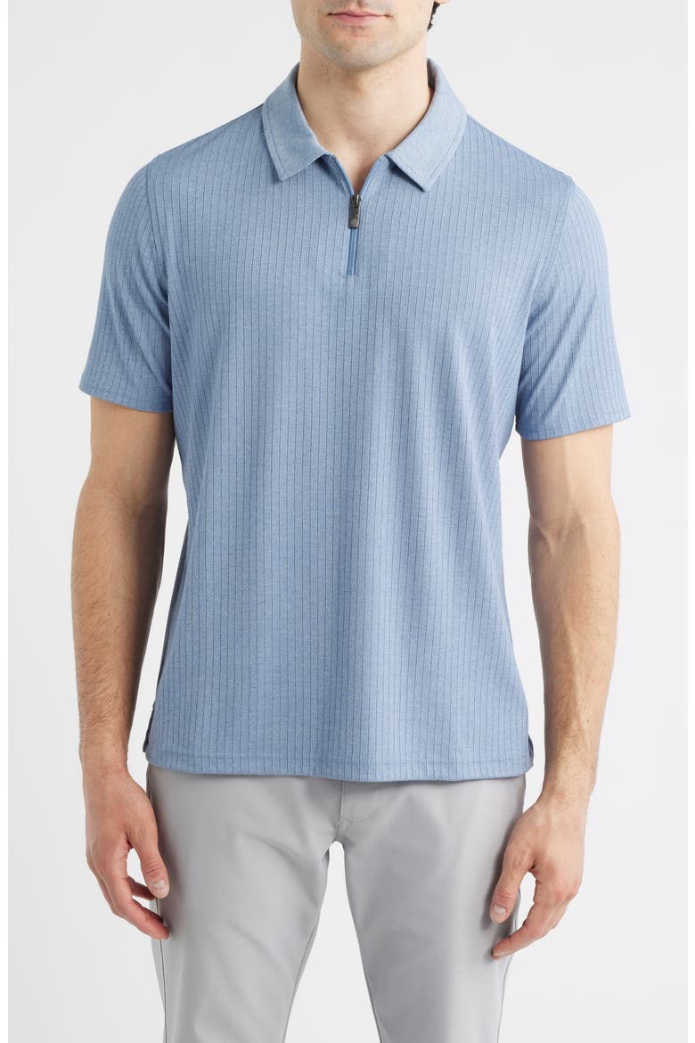 Finn Rib Zip Polo, Main, color, BLUE
