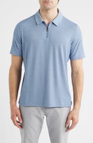 Johnston & Murphy Finn Rib Zip Polo