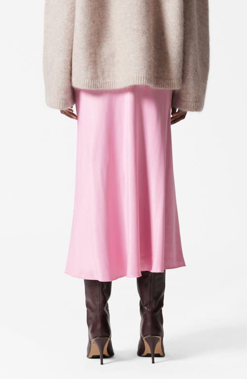 & Other Stories Satin Slip Skirt In Pink Light