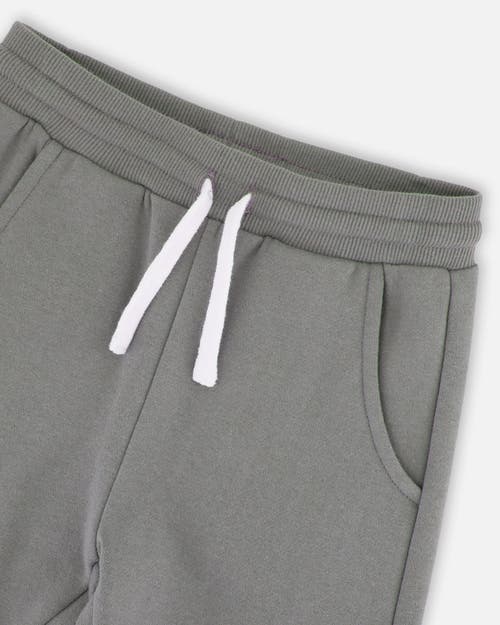 Deux Par Deux Fleece Sweatpants With Cargo Pockets In Green