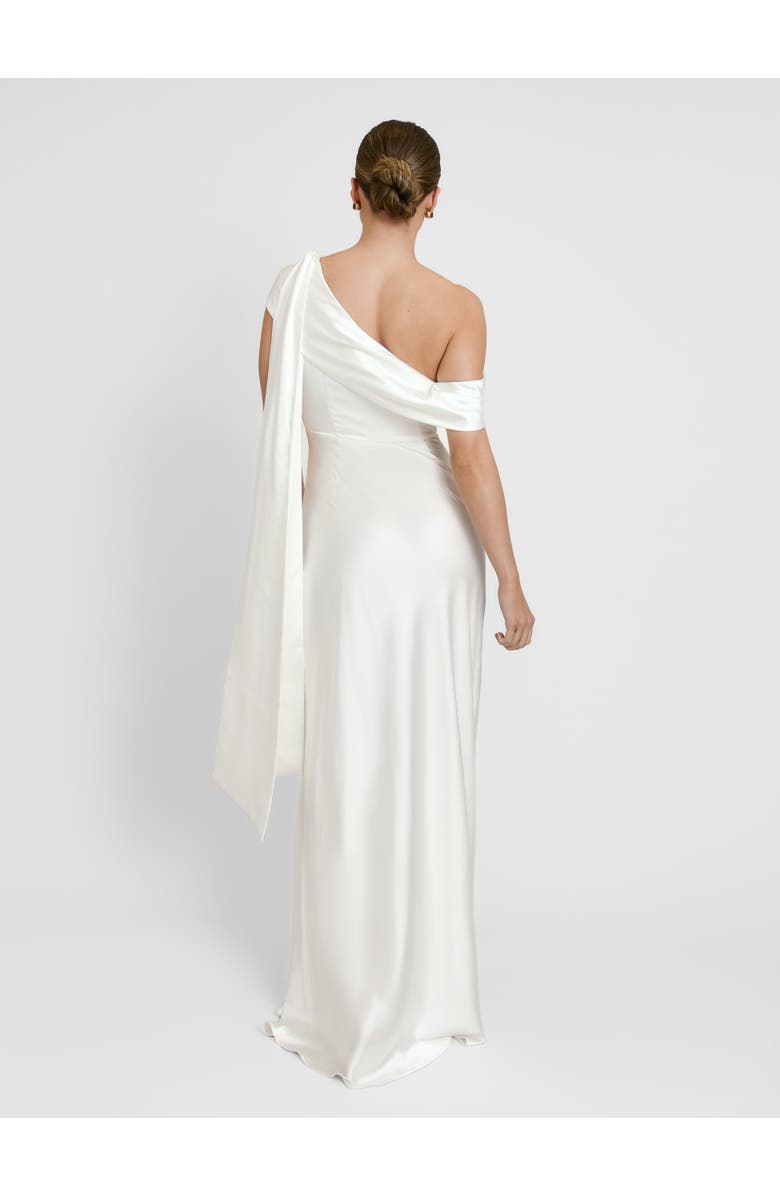 Six Stories Drape One Shoulder Bridesmaid Dress, Alternate, color, Ivory