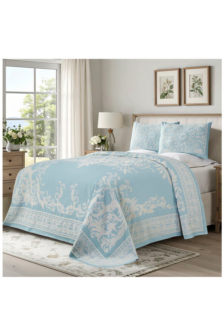 Adalie Bedspread & Sham Set, Alternate, color, AQUA