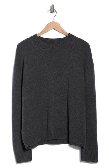 Twp Cashmere Crewneck Boyfriend Sweater In Gray