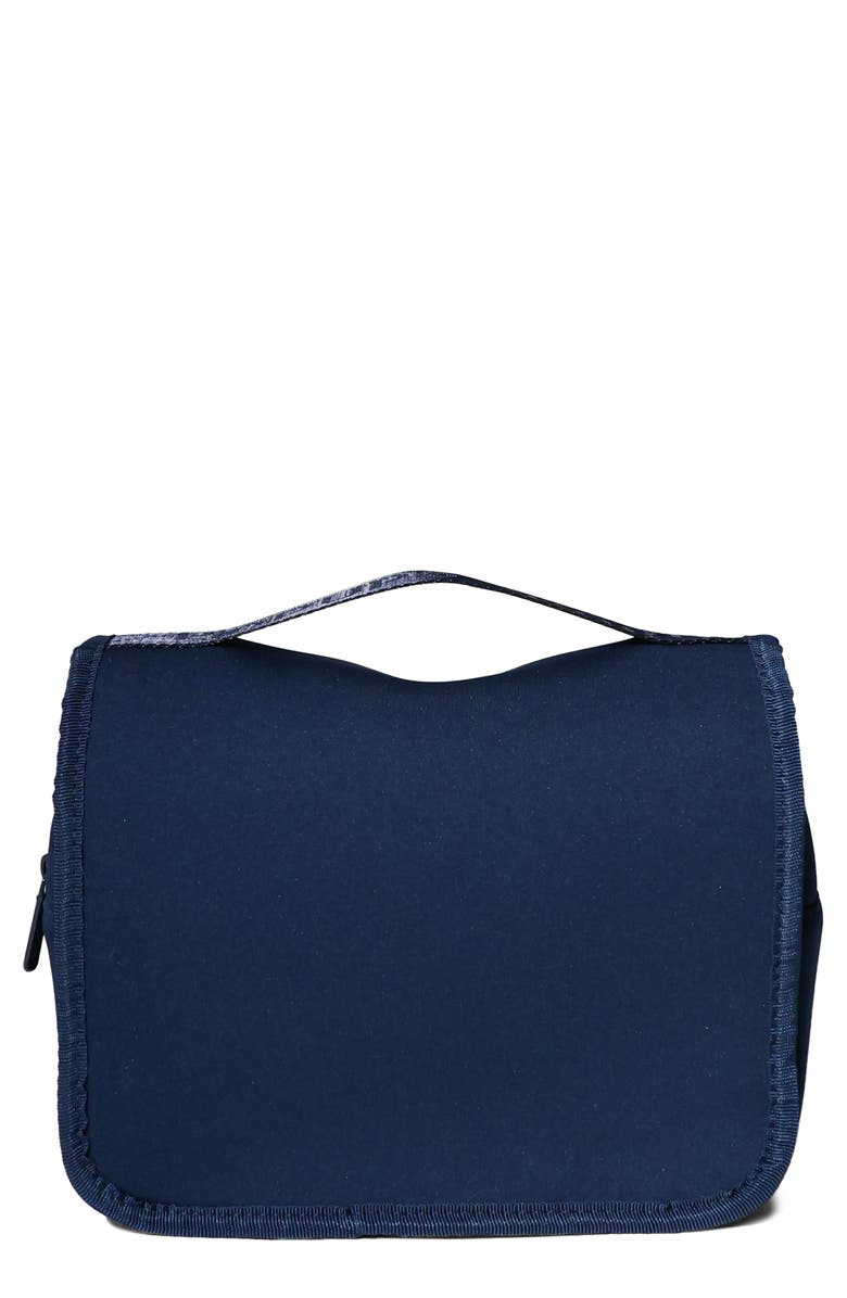 POP UPS BRAND Neoprene Water Resistant Hanging Toiletry Case, Main, color, Navy Blue