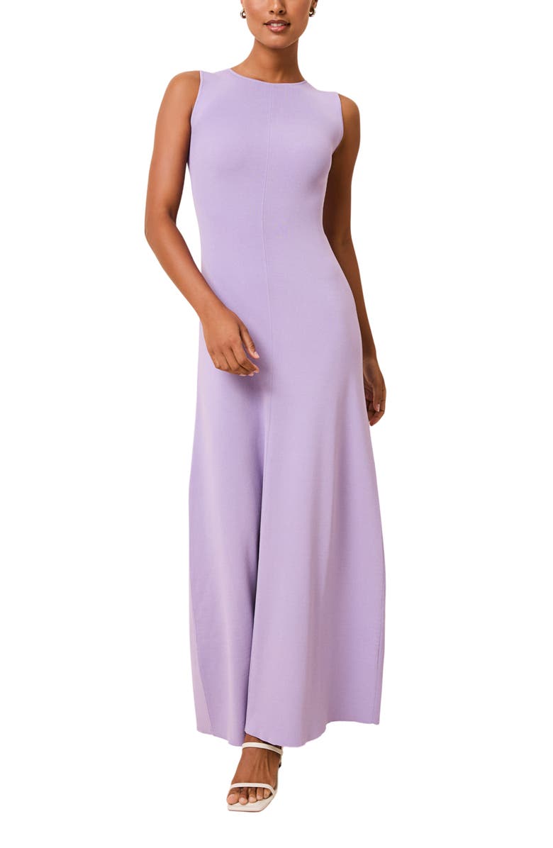 Solid & Striped The Lucerne Rib Sleeveless Dress, Alternate, color, Ultra Violet