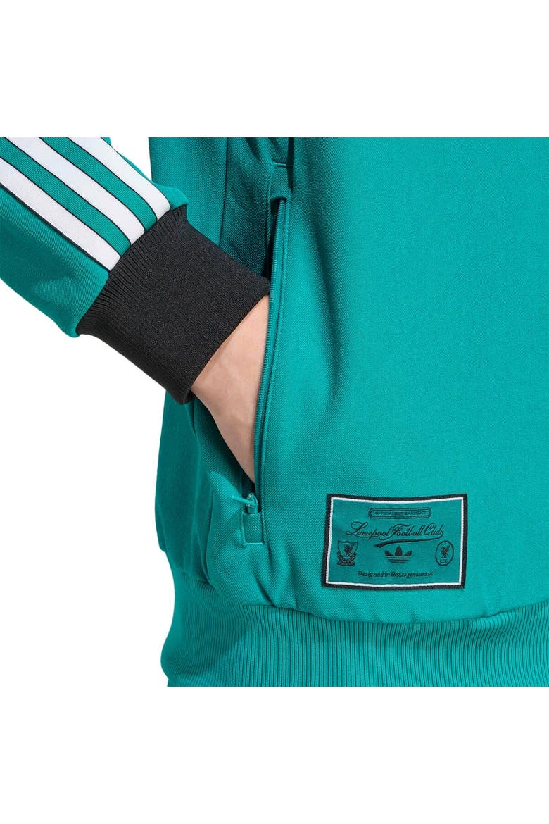 Men's adidas  Green Liverpool Terrace Icons Full-Zip Track Jacket, Alternate, color, Green