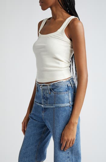 Le Débardeur Logo Embroidered Grosgrain Tank Top