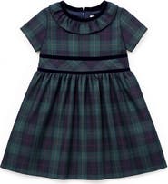 Florence Eiseman Plaid Dress With Neck Ruffle