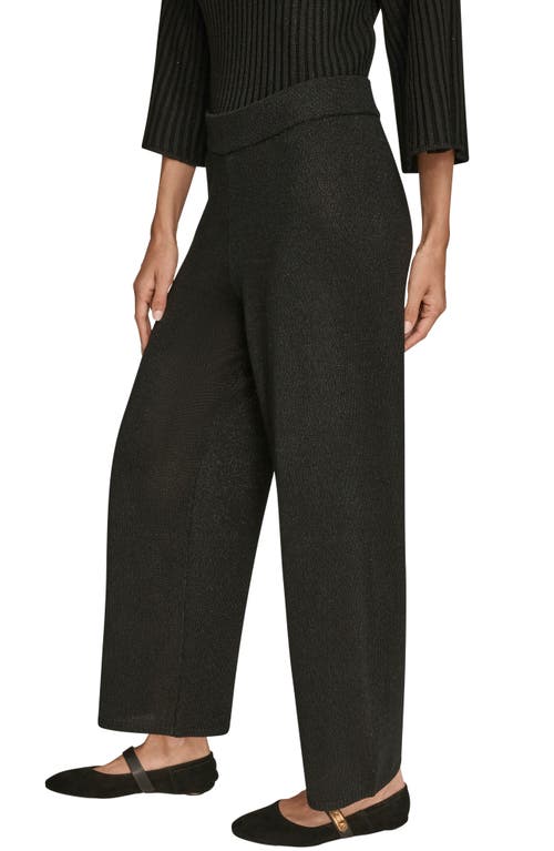 Donna Karan New York Ankle Wide Leg Sweater Pants In Green
