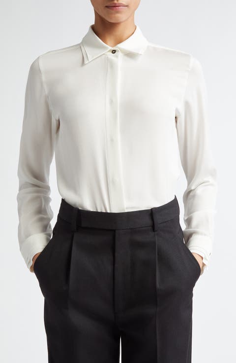 Norel Silk Button-Up Shirt