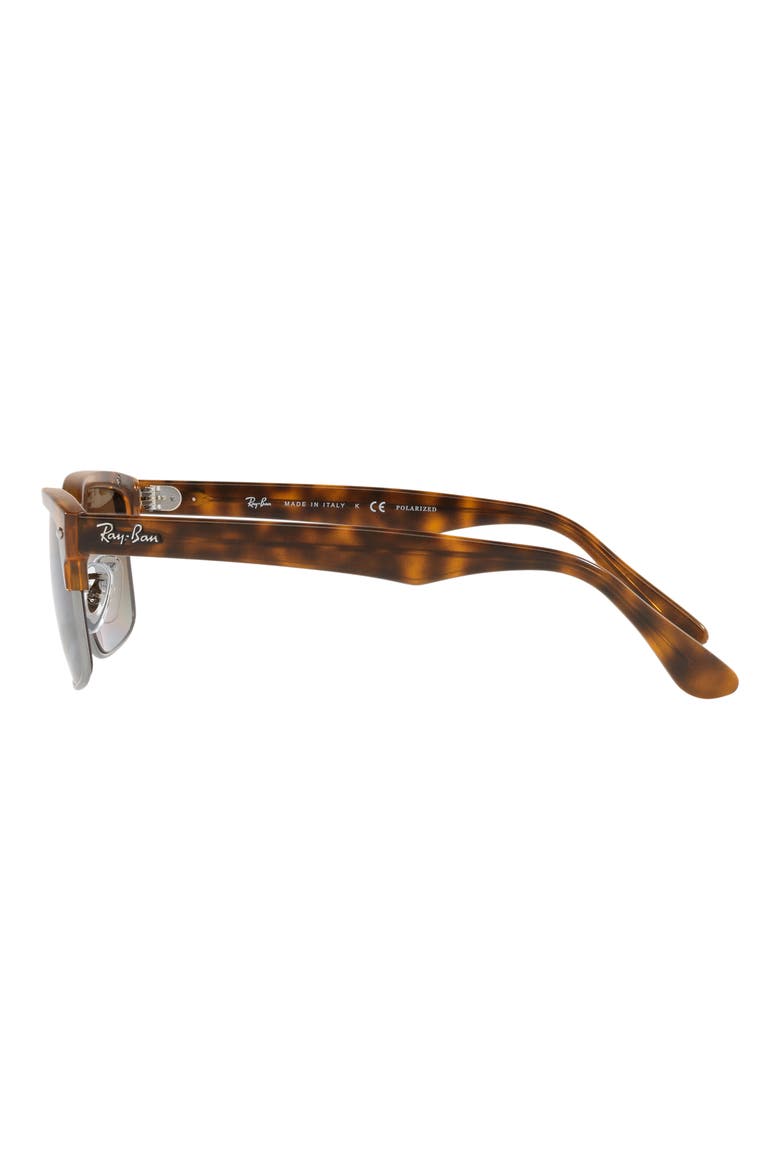 52mm Polarized Square Clubmaster Sunglasses, Alternate, color, HAVANA