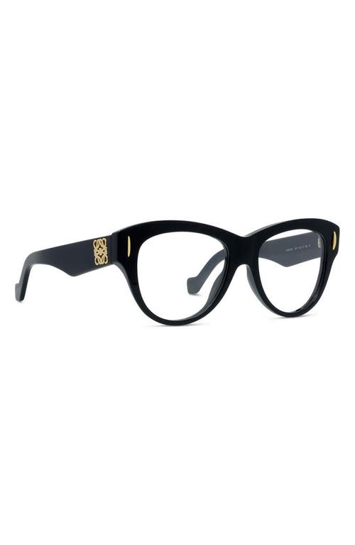 Loewe Anagram 52mm Round Optical Glasses In Brown