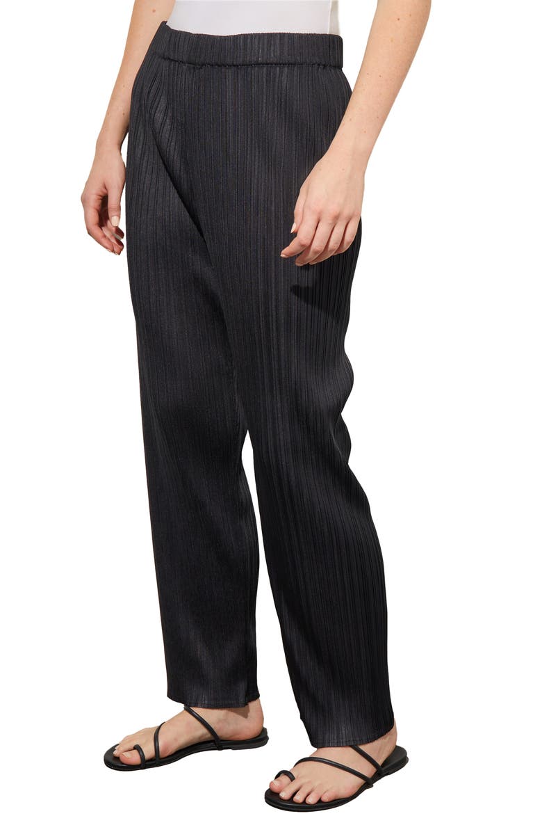 Ming Wang Plissé Wide Leg Pants, Alternate, color, 
