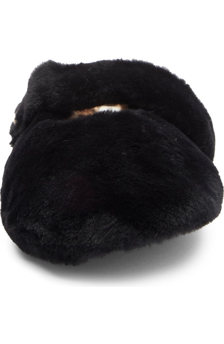 Rebecca Minkoff Beck Faux Fur Slipper, Alternate, color, Black
