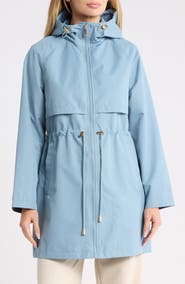 Kate Spade New York Magic Print Hooded Water Resistant Raincoat