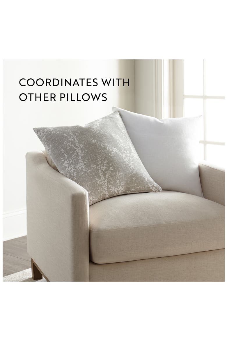 Willow Cotton Throw Pillow, Alternate, color, LIGHT GRAY