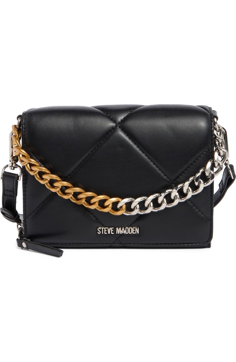 Steve Madden Siena Quilted Faux Leather Crossbody Bag, Main, color,