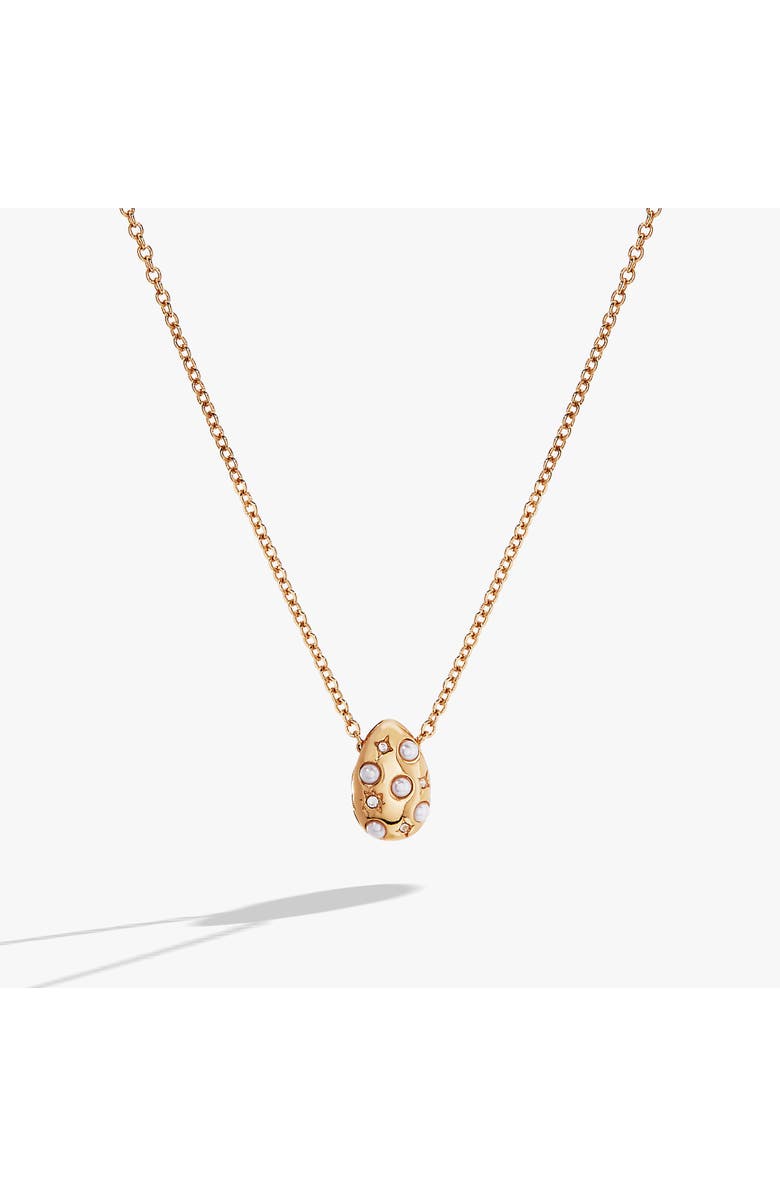 Alex and Ani Pearl and Crystal Pendant Necklace, Main, color, Pearl