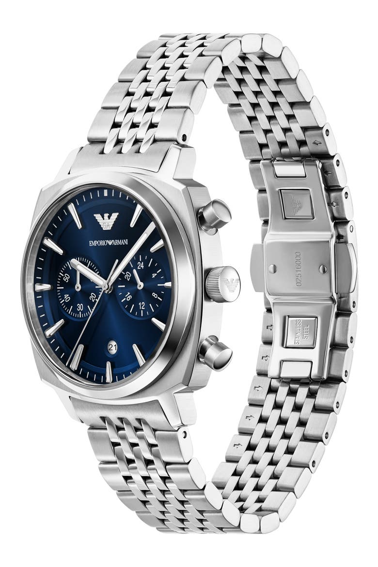 Chronograph Bracelet Watch, 40mm, Alternate, color, SILVER