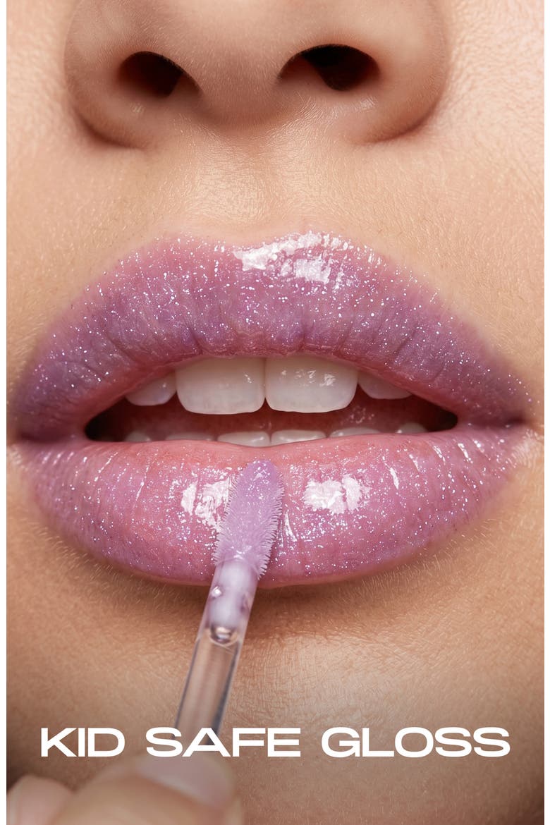 Kids' Butterfly Charm Lip Gloss, Alternate, color, PURPLE