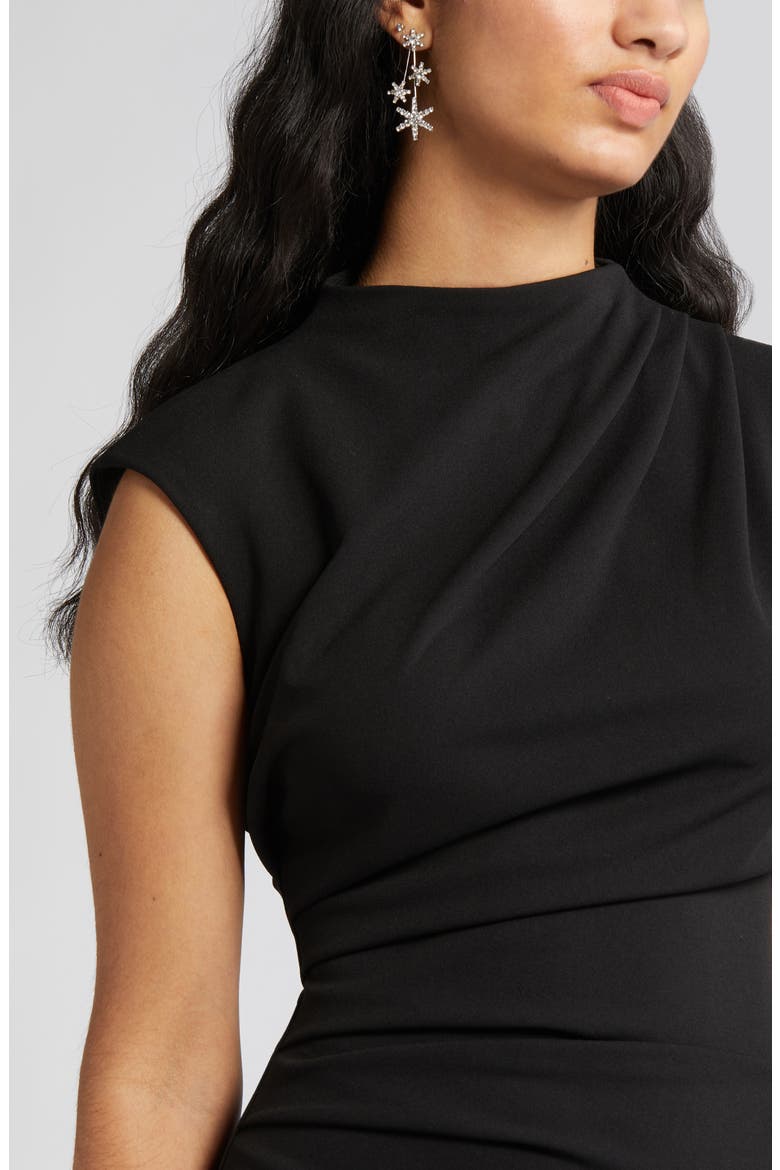 Dida Funnel Neck Cocktail Dress, Alternate, color, BLACK