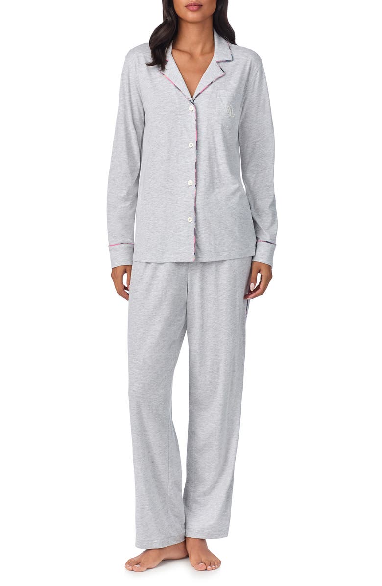 Lauren Ralph Lauren Cotton Blend Pajamas, Main, color, 