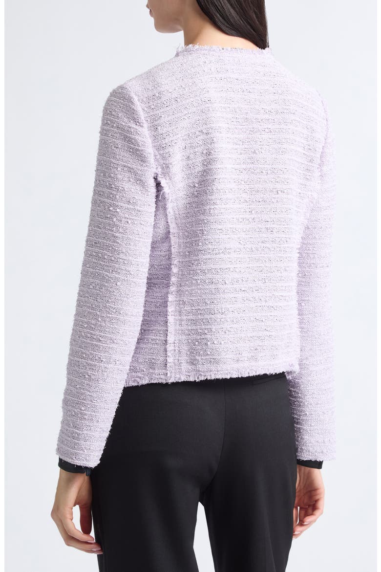 Bow Detail Tweed Jacket, Alternate, color, LILAC