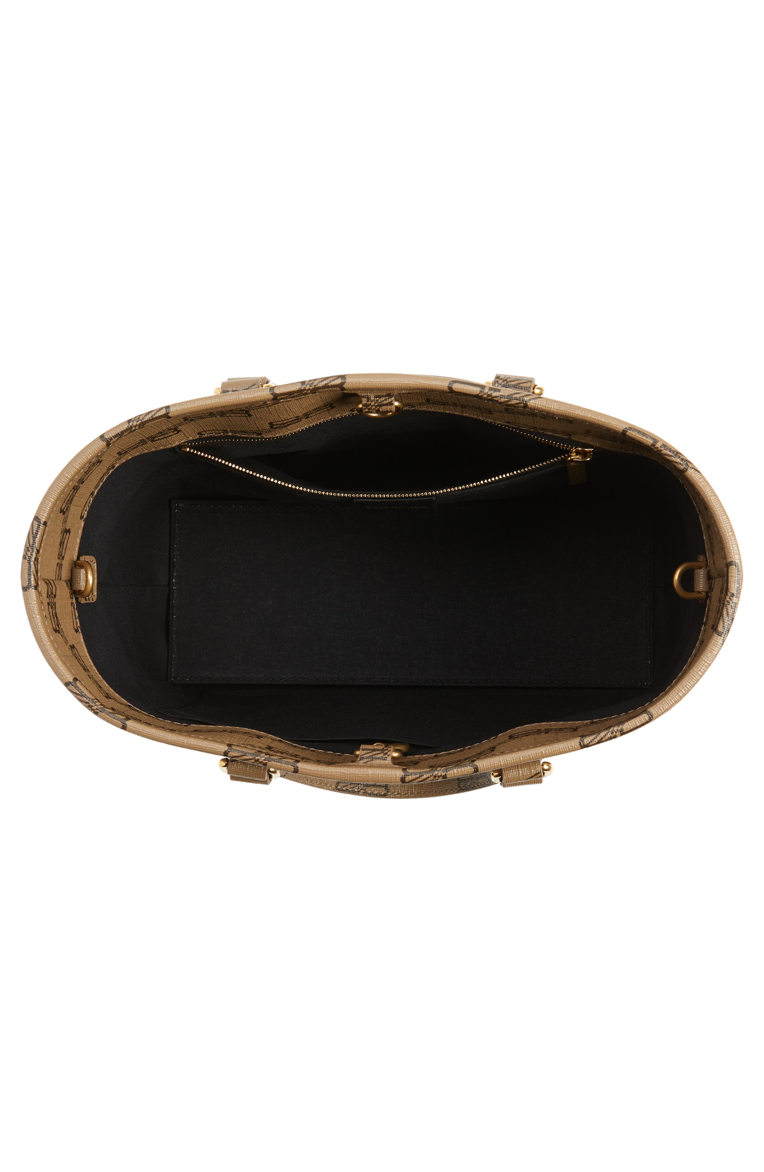 Balenciaga Small Signature Logo Coated Canvas Shopper, Alternate, color, 