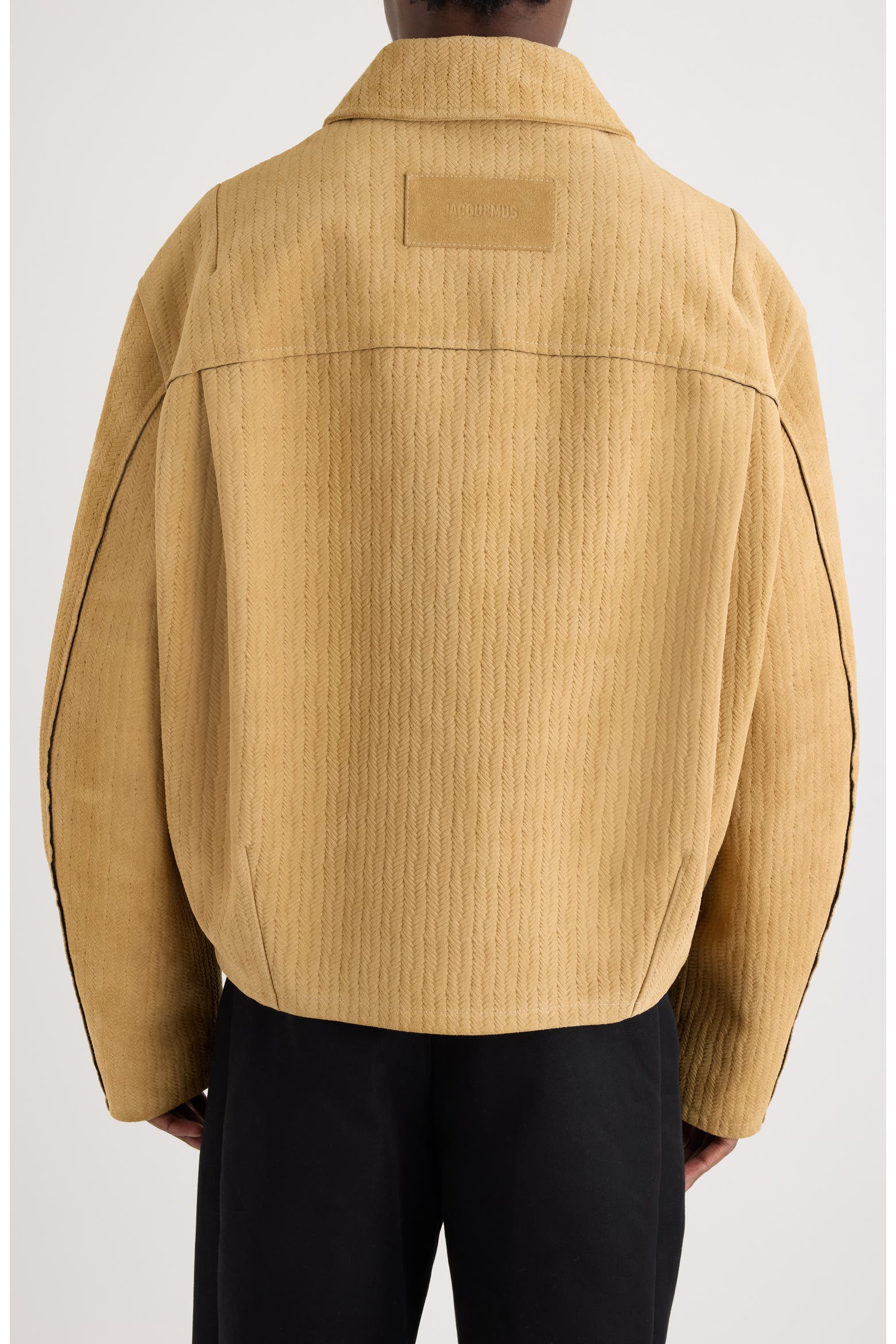 Rounded Weaving Process Jacquemus Le Blouson Vannier Basket Weave Leather Jacket (Men) | Nordstrom