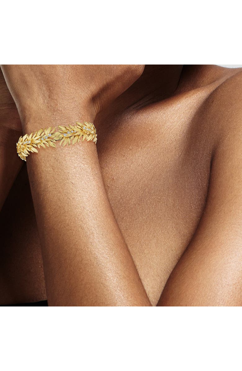 Hueb Bahia Diamond Leaf Bracelet, Alternate, color,