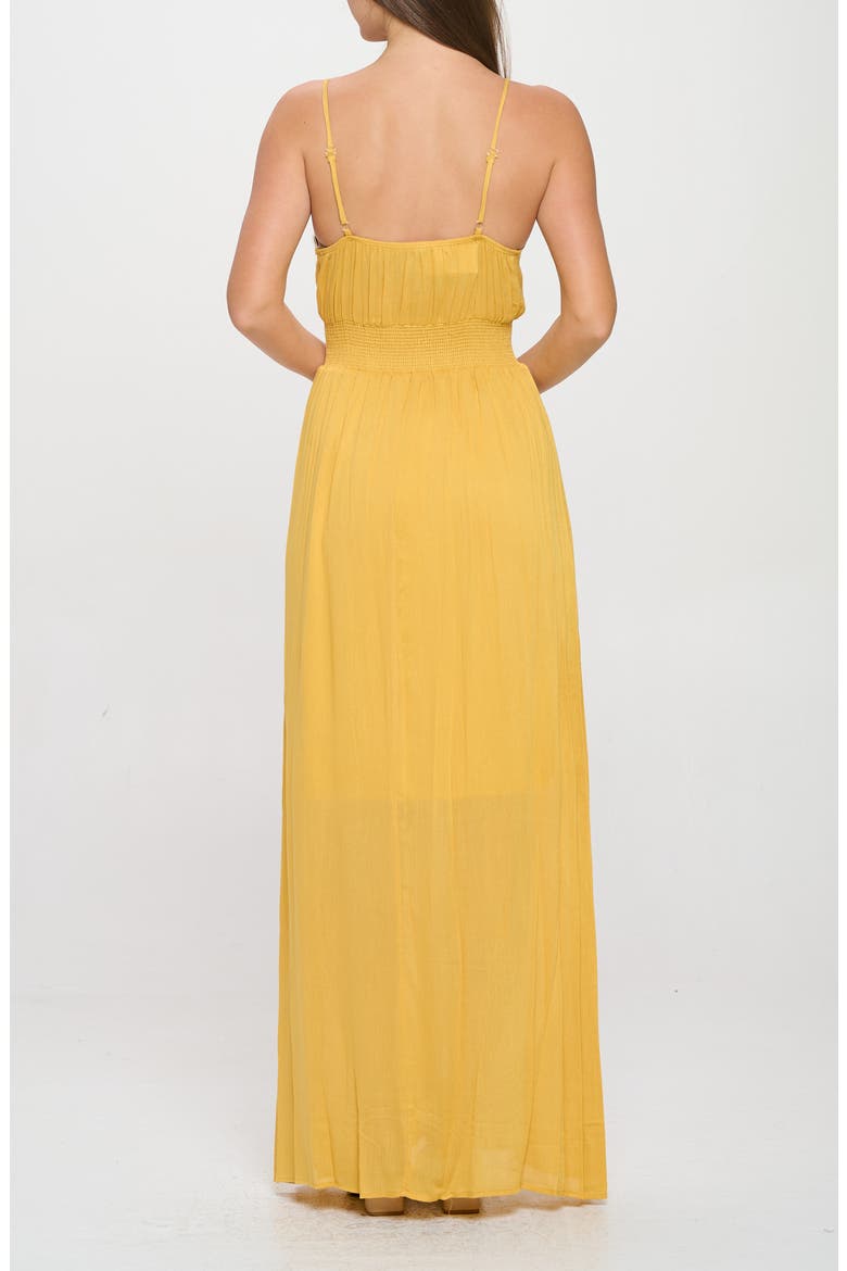 Solid Sleeveless Gauze Maxi Dress, Alternate, color, MANGO