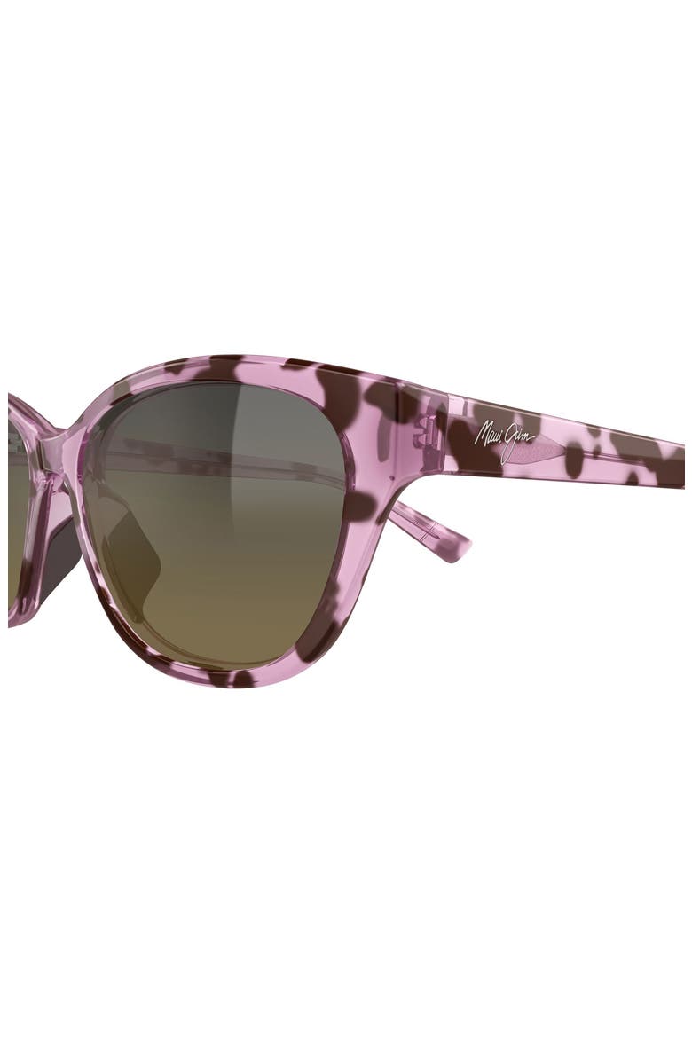 54mm Polarized Gradient Cat Eye Sunglasses, Alternate, color, BROWN PINK