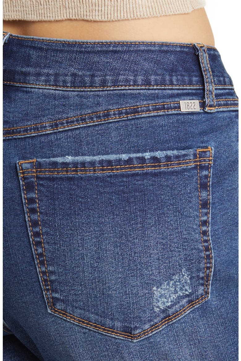 Ripped Cuffed Slim Fit Girlfriend Jeans, Alternate, color, ADDY