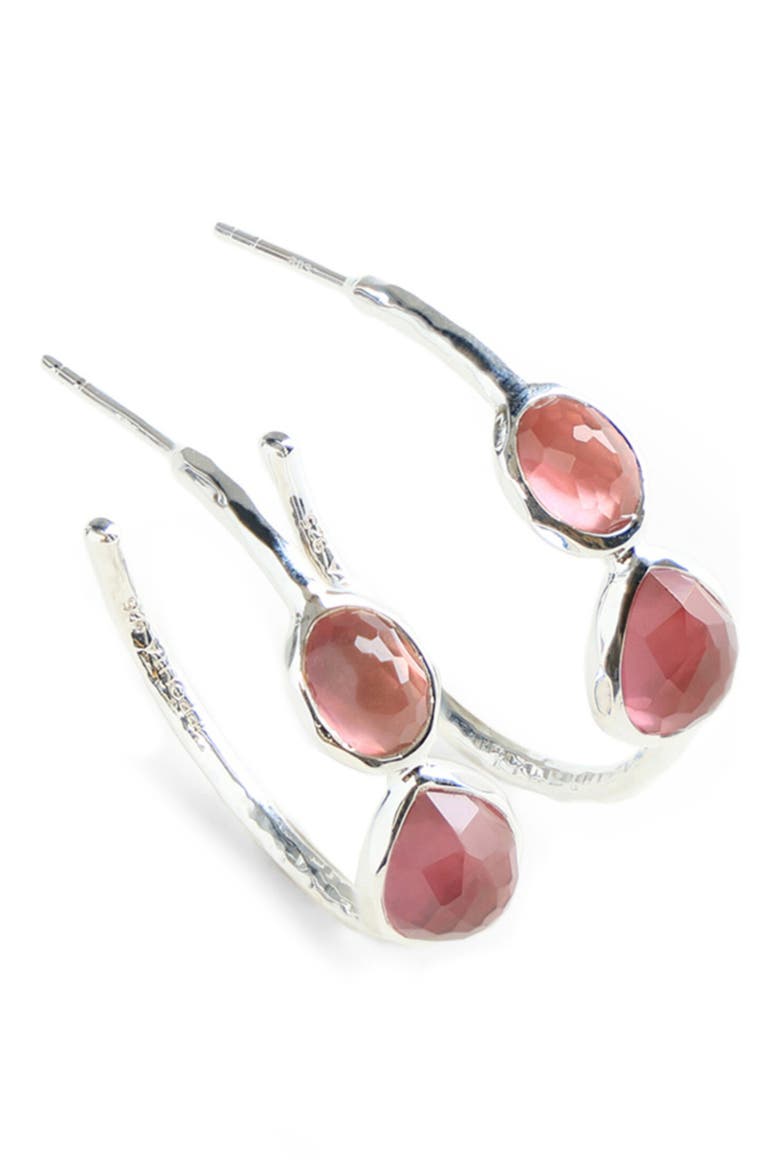 Wonderland Hoop Earrings, Main, color, SILVER/ COSMO