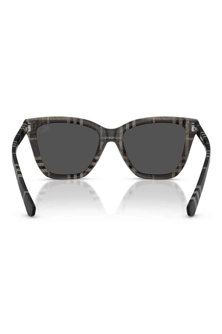 54mm Square Sunglasses, Alternate, color, CHECK GREY / DARK GREY