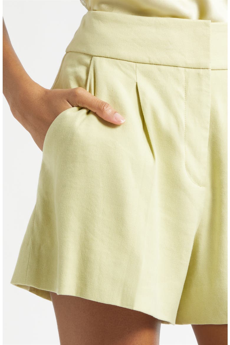 Haina Linen Blend Shorts, Alternate, color, PISTACHIO