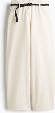 H&M Belted Barrel Trousers