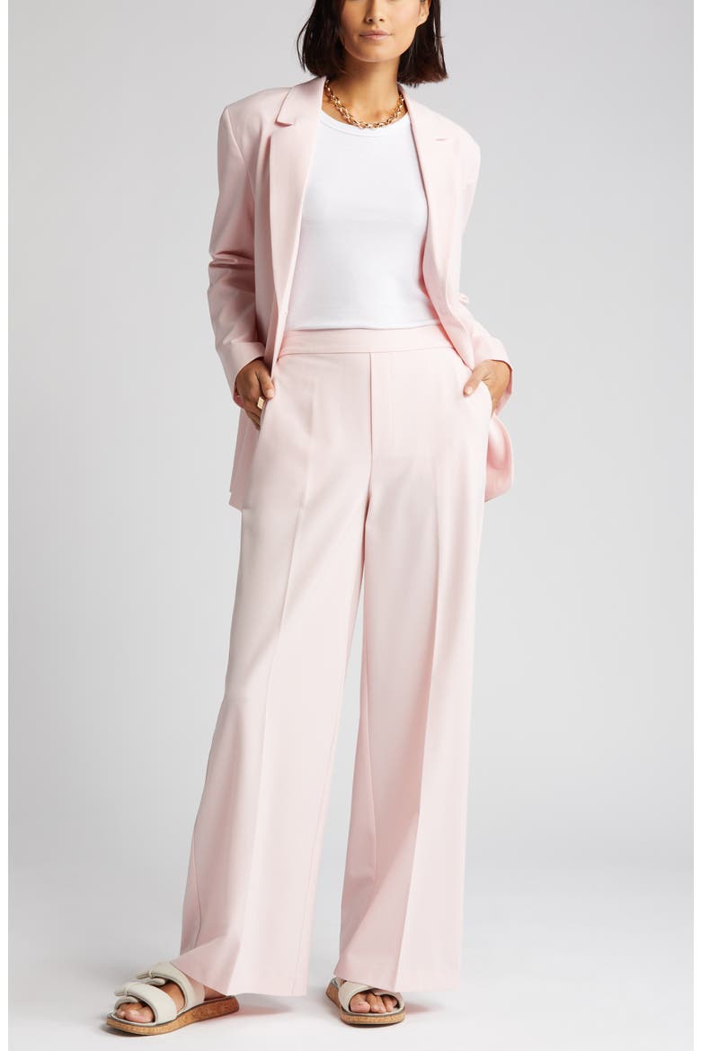 High Waist Wide Leg Pants, Main, color, PINK CHALK