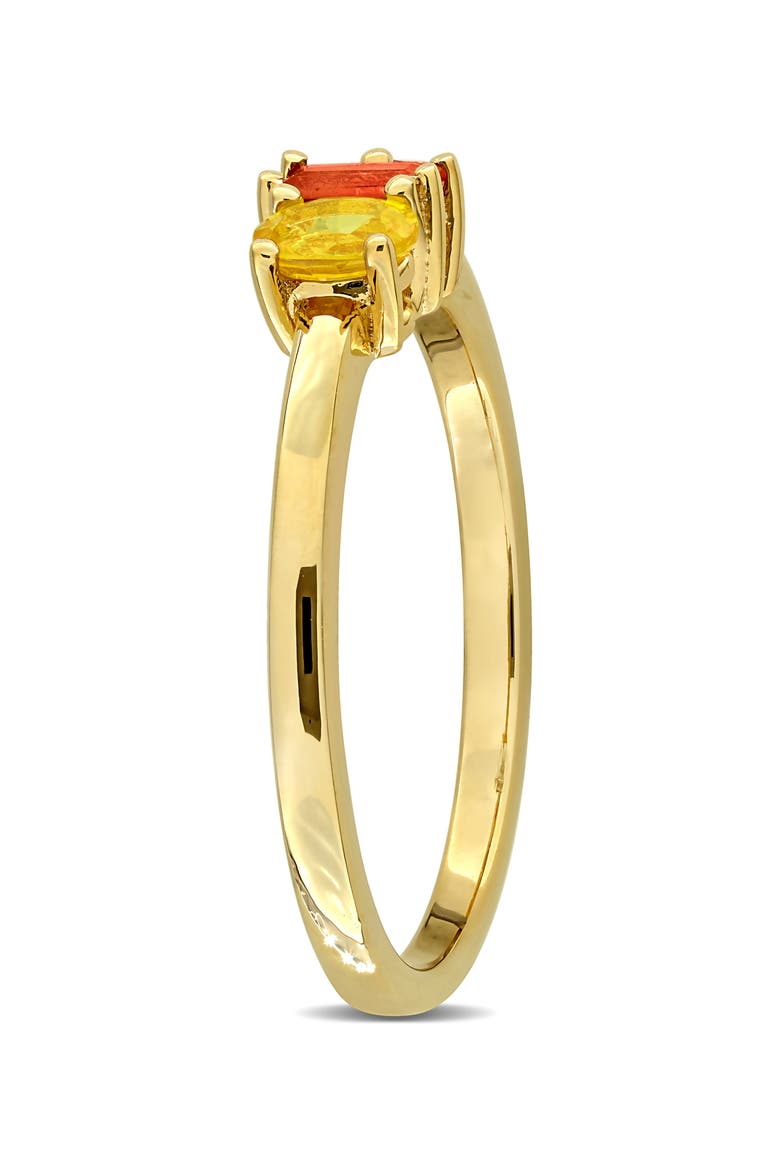Multishape Orange & Yellow Sapphire Ring, Alternate, color, YELLOW