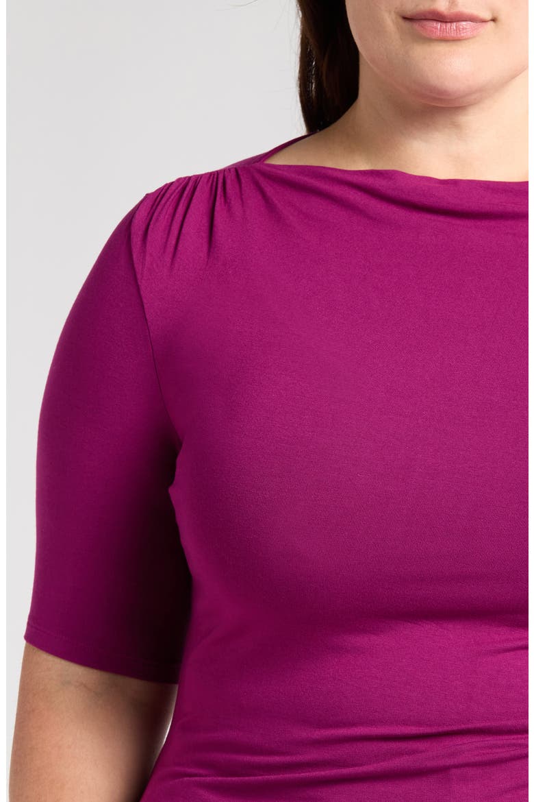 Louise Boatneck Stretch Jersey Top, Alternate, color, ROTHKO PURPLE