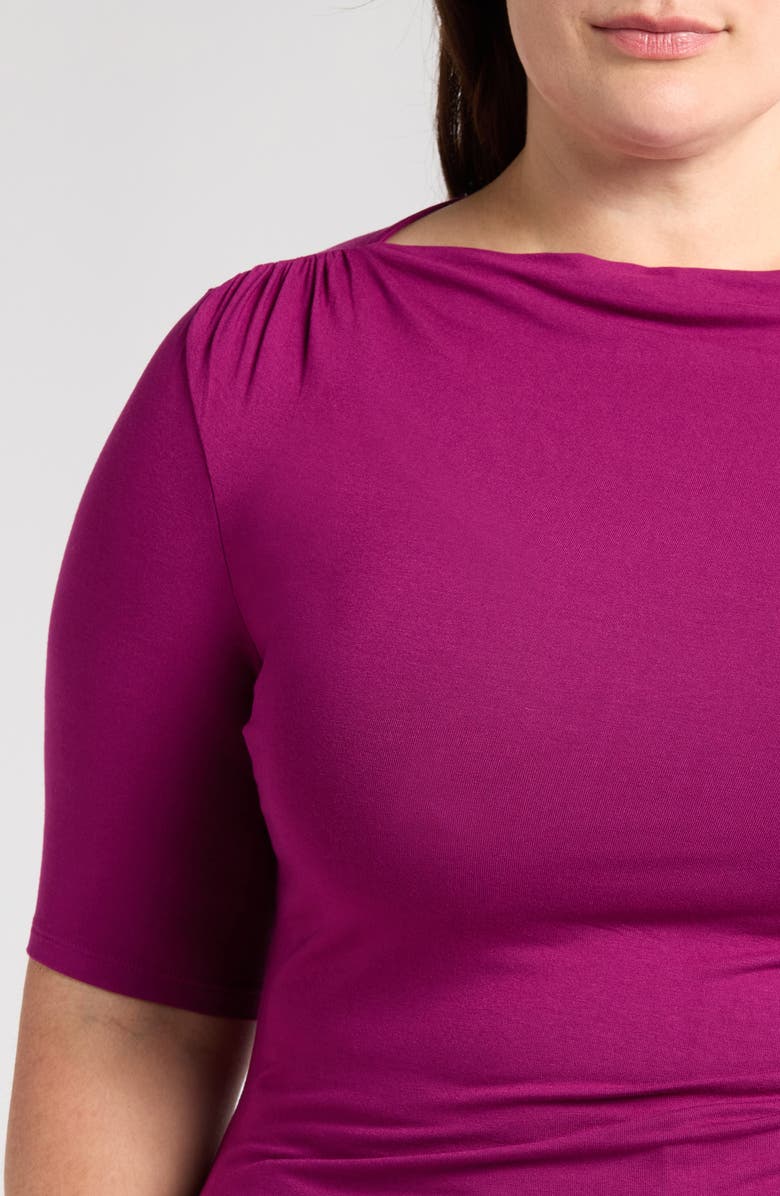 Universal Standard Louise Boatneck Stretch Jersey Top, Alternate, color, Rothko Purple