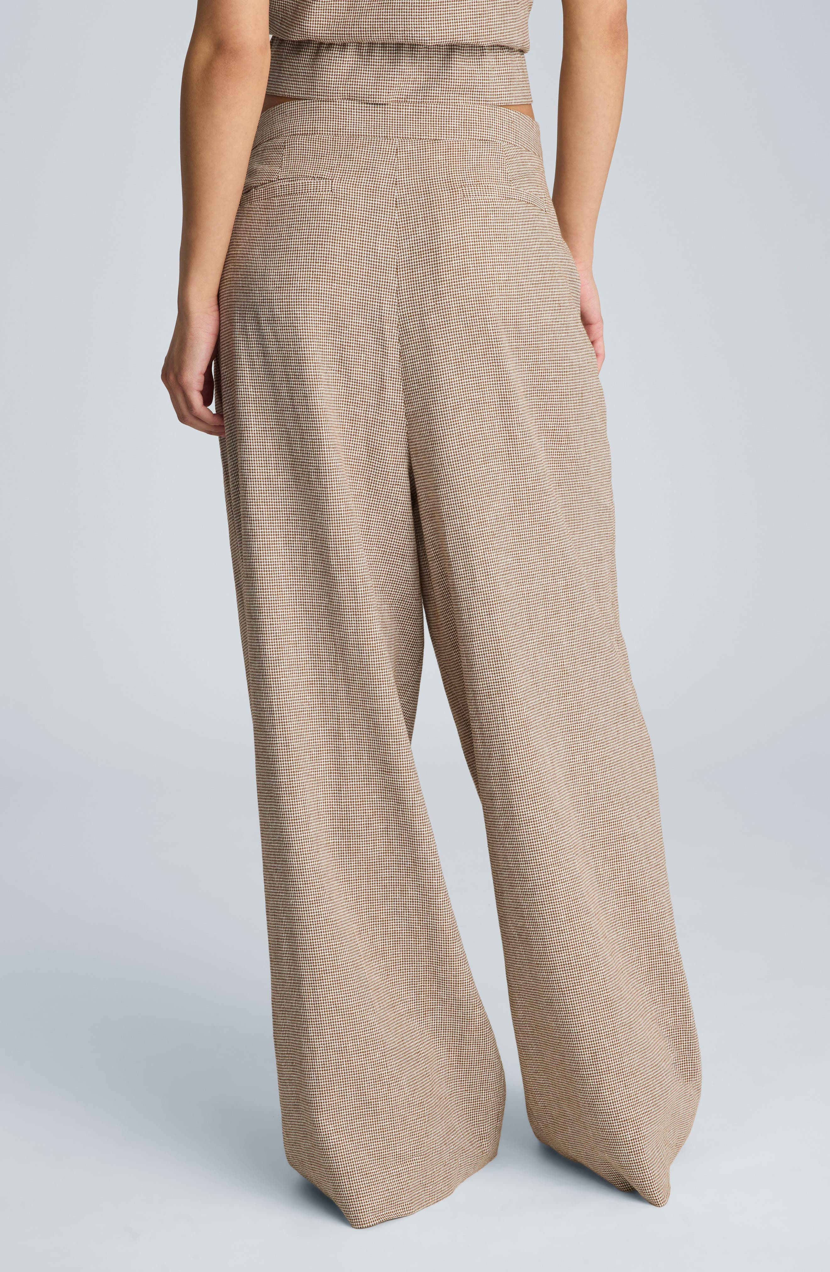 Triple Pleat Wide Leg Linen Blend Pants - image 2