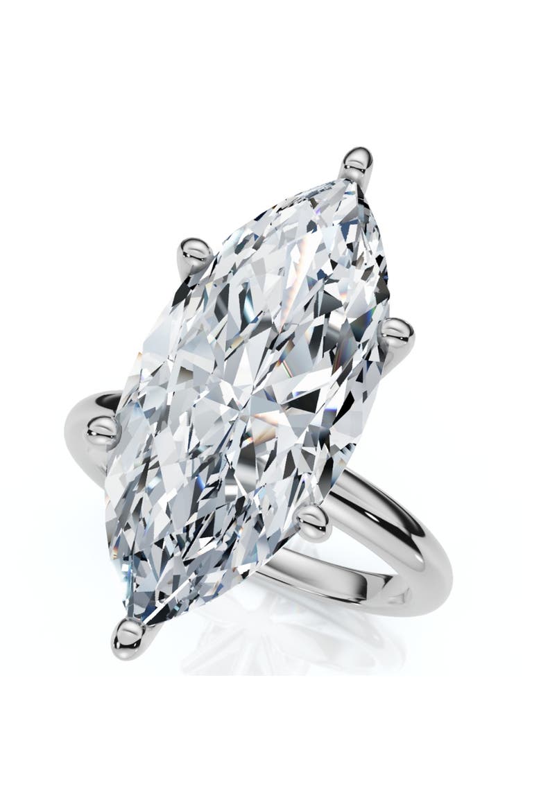 Certified 6Ct Marquise Solitaire Diamond Engagement Ring Lab Grown, Alternate, color, 14k Yellow Gold